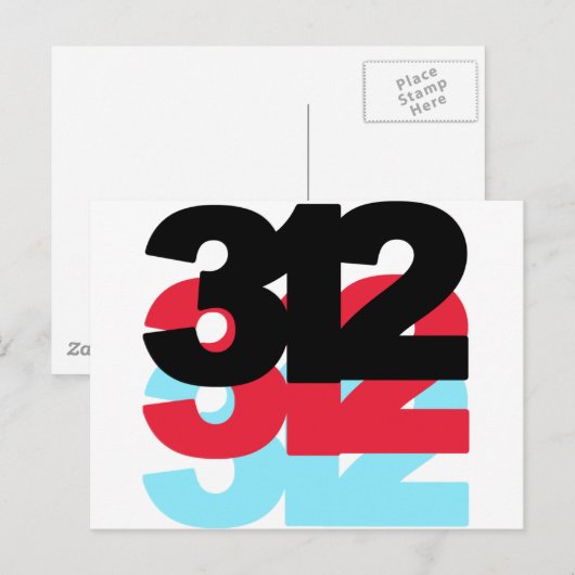 312 Netnummer Briefkaart (Voorkant / Achterkant)