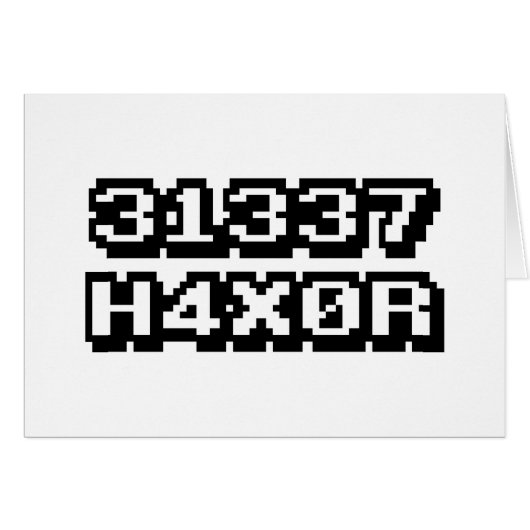 31337 H4X0R (Voorkant Horizontaal)