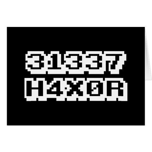 31337 H4X0R (Voorkant Horizontaal)