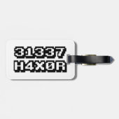 31337 H4X0R BAGAGELABEL (Achterkant horizontaal)