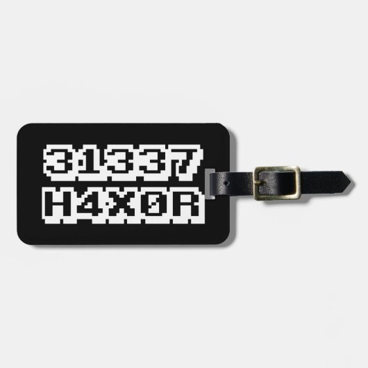 31337 H4X0R BAGAGELABEL (Voorkant horizontaal)