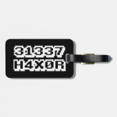 31337 H4X0R BAGAGELABEL (Achterkant horizontaal)