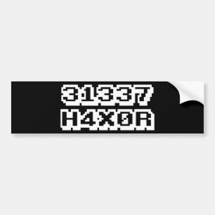 31337 H4X0R BUMPERSTICKER