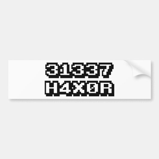 31337 H4X0R BUMPERSTICKER (Voorkant)