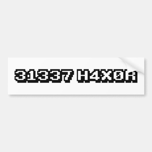 31337 H4X0R BUMPERSTICKER (Voorkant)