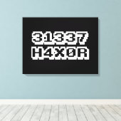 31337 H4X0R CANVAS AFDRUK (Insitu (Houten vloer))