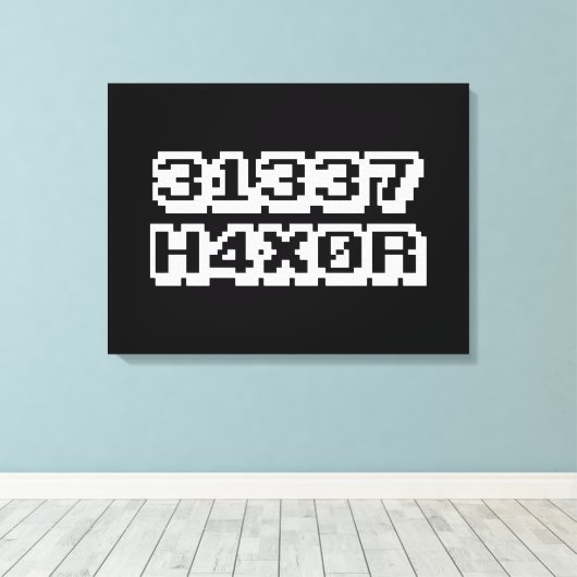 31337 H4X0R CANVAS AFDRUK (Insitu (Houten vloer))