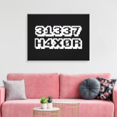 31337 H4X0R CANVAS AFDRUK (Insitu (Woonkamer))