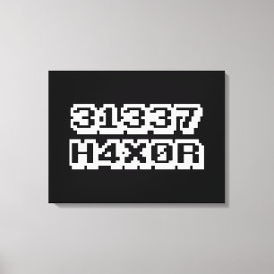 31337 H4X0R CANVAS AFDRUK