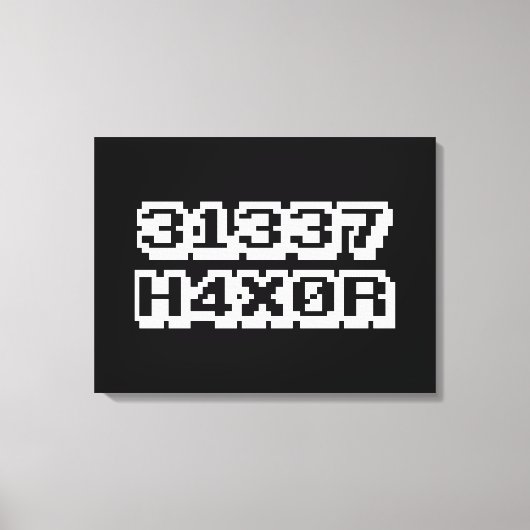 31337 H4X0R CANVAS AFDRUK (Voorkant)