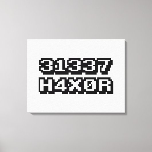 31337 H4X0R CANVAS AFDRUK (Voorkant)