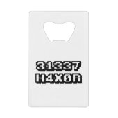 31337 H4X0R CREDITKAART FLESSENOPENER (Voorkant)