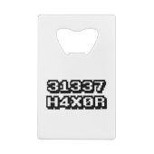 31337 H4X0R CREDITKAART FLESSENOPENER (Achterkant)