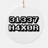 31337 H4X0R KERAMISCH ORNAMENT (Achterkant)