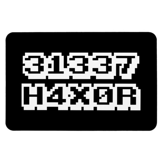 31337 H4X0R MAGNEET (Horizontaal)