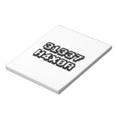 31337 H4X0R NOTITIEBLOK (Linkerzijde)