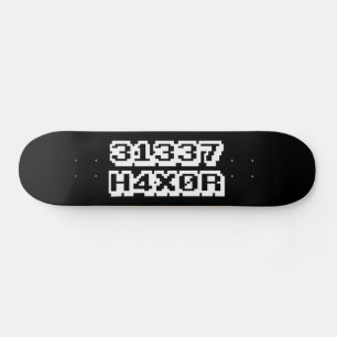 31337 H4X0R PERSOONLIJK SKATEBOARD