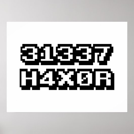 31337 H4X0R POSTER (Voorkant)
