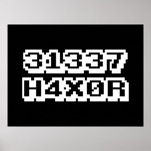 31337 H4X0R POSTER (Voorkant)