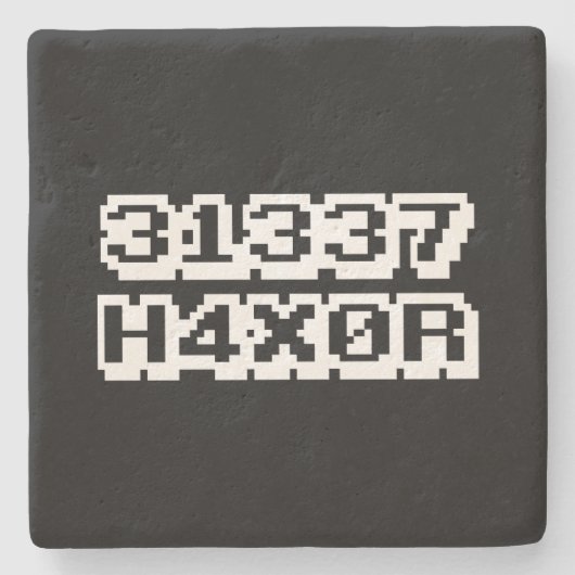 31337 H4X0R STENEN ONDERZETTER (Voorkant)