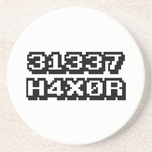 31337 H4X0R ZANDSTEEN ONDERZETTER (Voorkant)