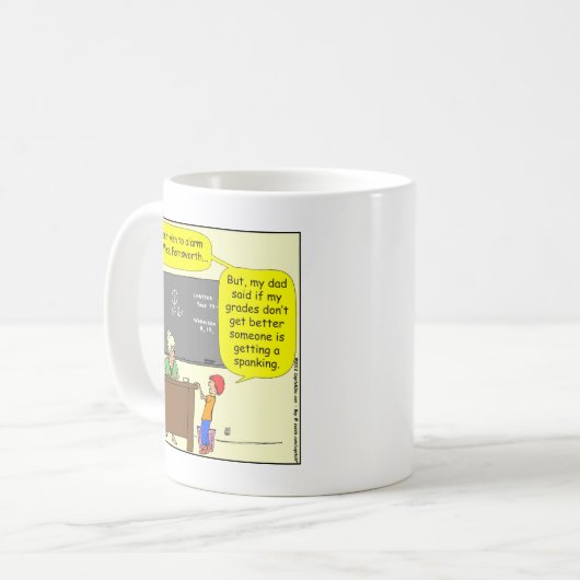 313 iemand krijgt een overweldigende Cartoon Koffiemok (Voorkant links)