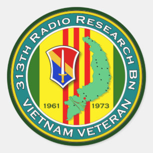 313e RR Bn - ASA Vietnam Ronde Sticker