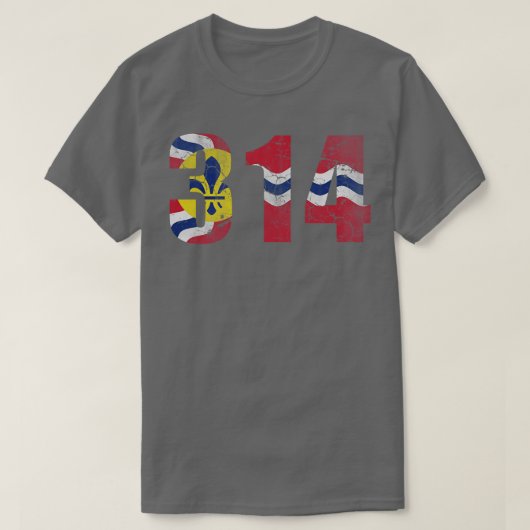 314 St. Louis Flag Missouri T-shirt (Design voorkant)
