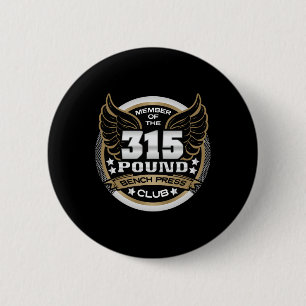315 Pond Bankdrukclub voor Powerlifter Gewichtheff Ronde Button 5,7 Cm