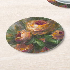 315 Roses Ronde Kartonnen Onderzetter