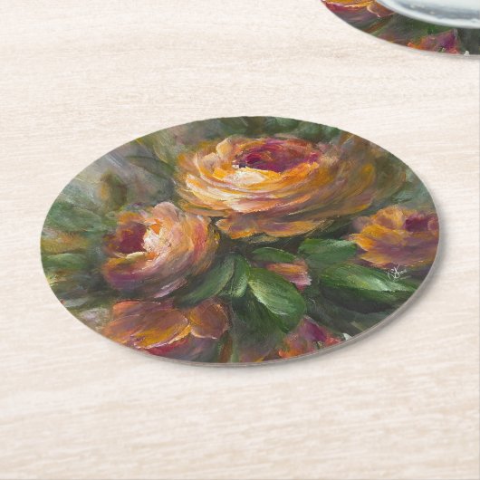 315 Roses Ronde Kartonnen Onderzetter (Gebogen)