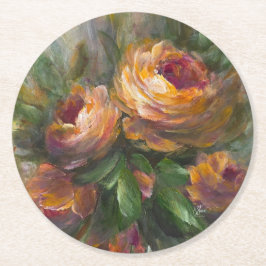 315 Roses Ronde Kartonnen Onderzetter