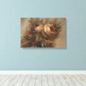 315 Rozen Op3 Canvas Afdruk (Insitu (Houten vloer))
