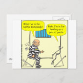 316 Belt in de gevangenis cartoon Briefkaart (Voorkant / Achterkant)