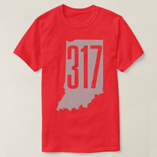 317 Netnummer Indiana Indianapolis T-shirt (Design voorkant)