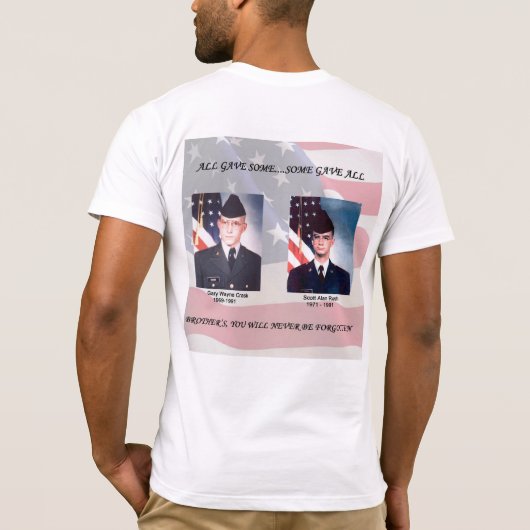 317e Engineer bataljon - Eer onze slachtoffers T-shirt (Achterkant)