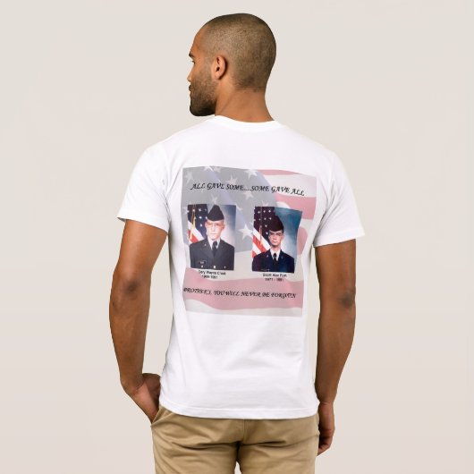 317e Engineer bataljon - Eer onze slachtoffers T-shirt (Achterkant volledig)