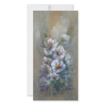 318 witte bloem 4 x 8" kaart