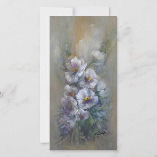 318 witte bloem 4 x 8" kaart (Voorkant)
