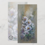 318 witte bloem 4 x 8" kaart (Voorkant / Achterkant)