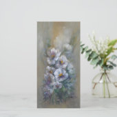 318 witte bloem 4 x 8" kaart (Staand voorkant)