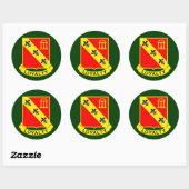 319th Armoured Field Artillery RGT (Airborne) DUI Ronde Sticker (Vel)