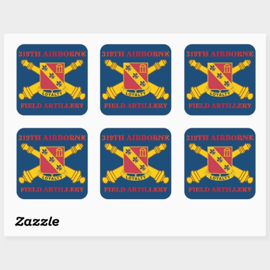 319TH FIELD ARTILLERY STICKERS (Vel)