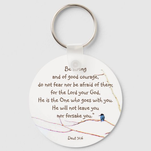 31:6 U bent niet alleen bijbelse Kingfisher Bird Sleutelhanger (Voorkant)