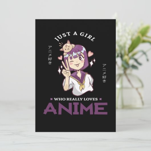 31.Alleen een meisje dat echt van Anime houdt Save The Date (Staand voorkant)