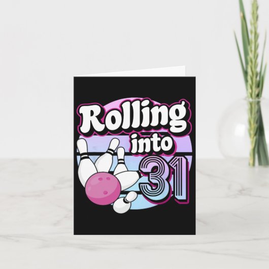 31 Bowling 31e verjaardag Kaart (Voorkant)
