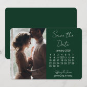 31 Dagen Kalender Bewaar de Datum Bos Groen Save The Date (Voorkant / Achterkant)