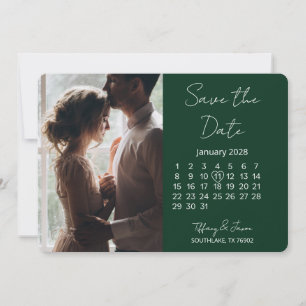 31 Dagen Kalender Bewaar de Datum Bos Groen  Save The Date