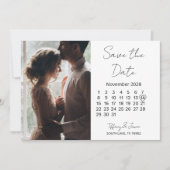 31 Dagen Kalender Save the Date Zwart en Wit (Voorkant)
