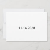 31 Dagen Kalender Save the Date Zwart en Wit (Achterkant)